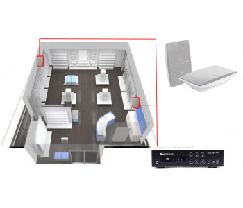 Акустична система для магазину 2 настінних динаміка TOA
